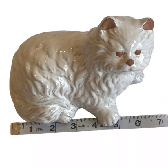 Vintage Cat Ceramic Glazed Terra-cotta Persian - Picture 6 of 8